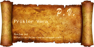 Prikler Vera névjegykártya